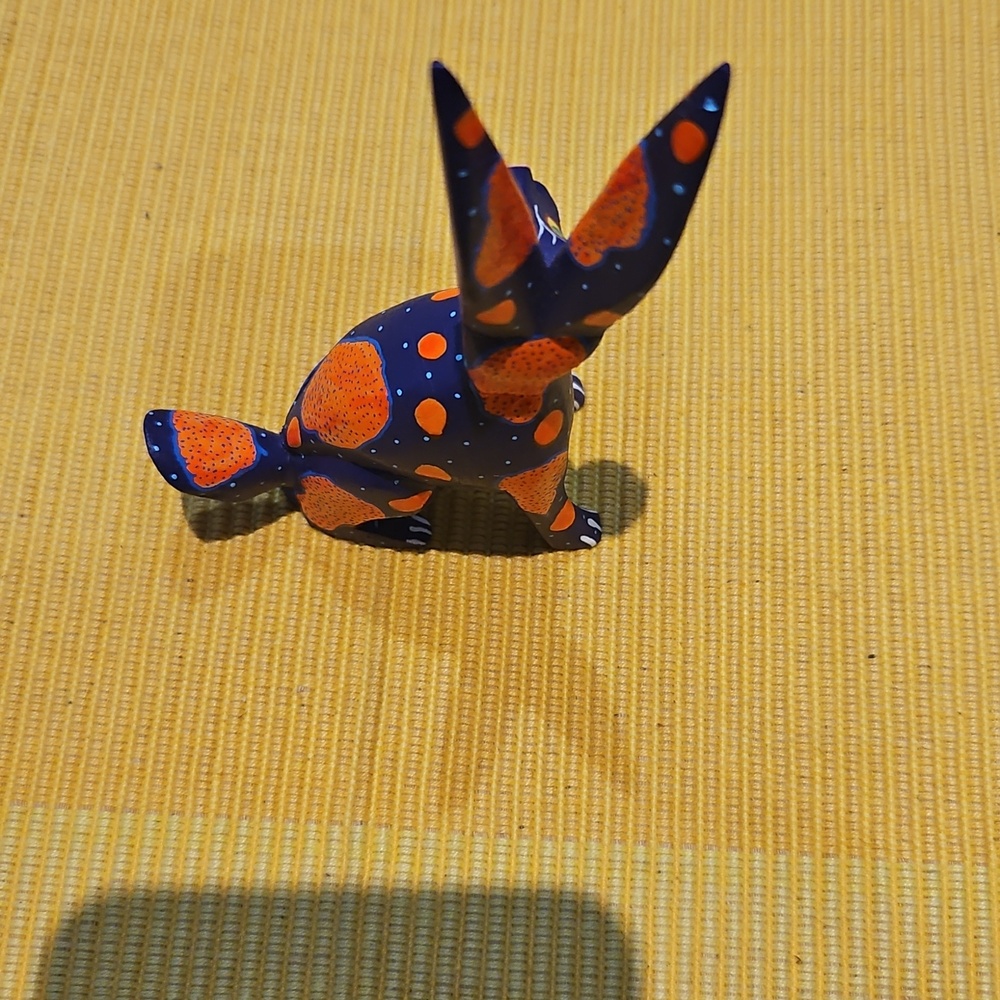 Colorful Alebrije Rabbit Figurine - Picture 2 of 3
